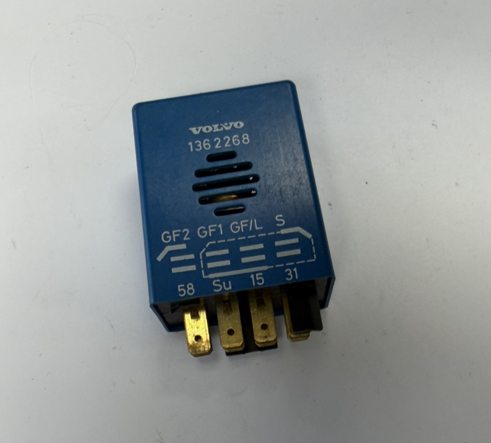 Seat Belt Reminder Relay 1362268, 5SA 004 396 00 Blue fits 1975-1982 Volvo 240 by Volvo