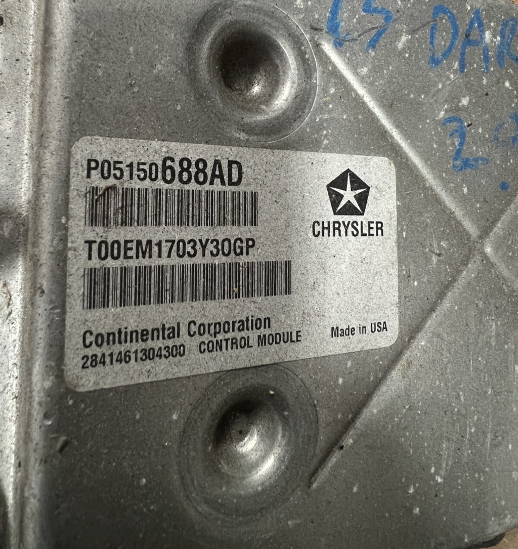 13 2013 Dodge Dart Engine Computer Control Module ECM OEM 05150688AD