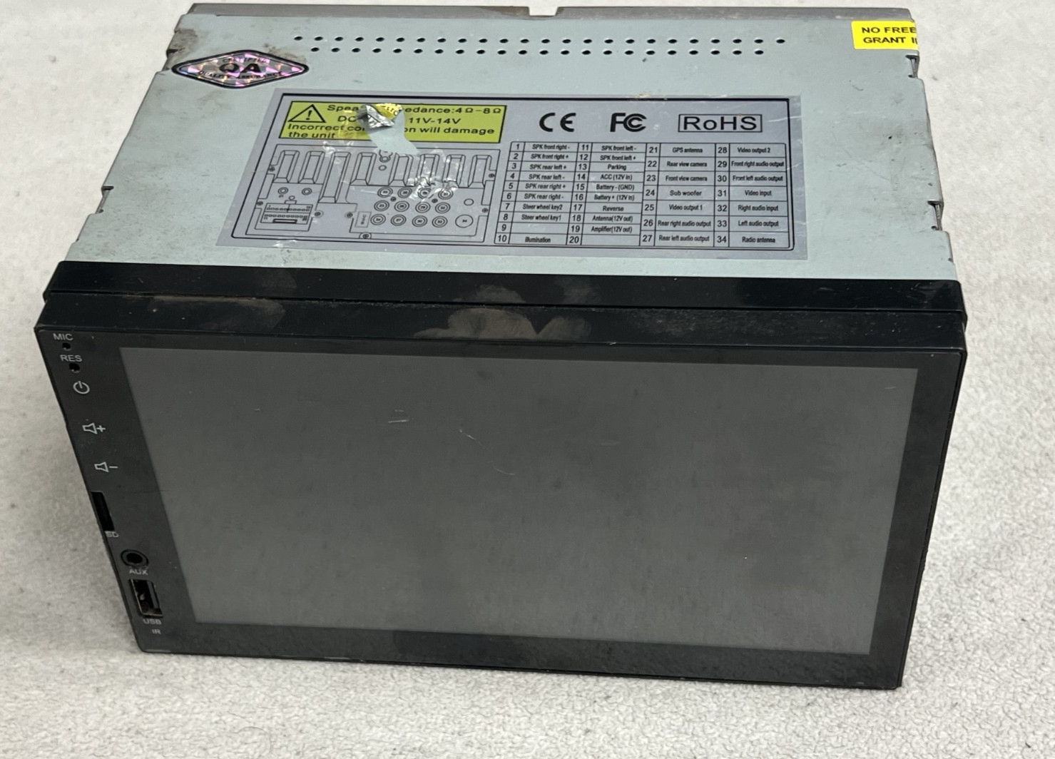 Universal Double Din Car Screen Stereo Audio Video Media Player AUX USB