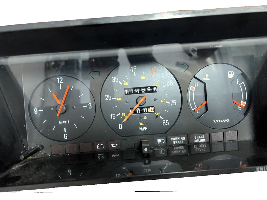 1991 Volvo 240 Speedometer Display Instrument Cluster Gauge Panel Odometer OEM