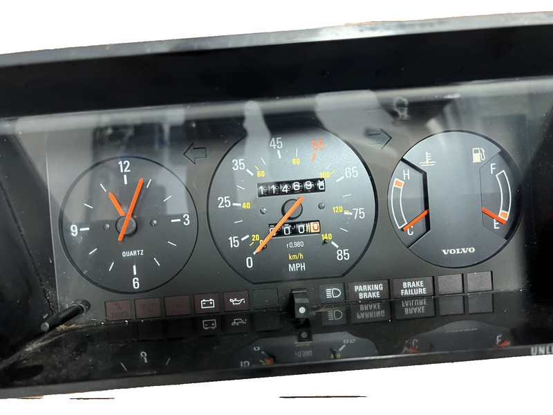 1991 Volvo 240 Speedometer Display Instrument Cluster Gauge Panel Odometer OEM