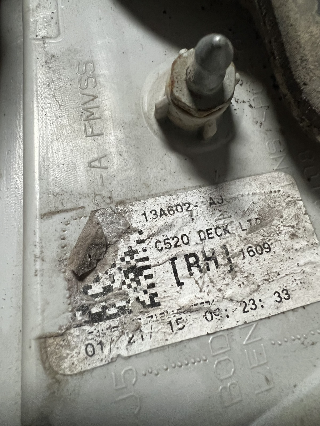 2013-2016 Ford Escape Inner Tail Light Brake Lamp Right RH Passenger 13A602