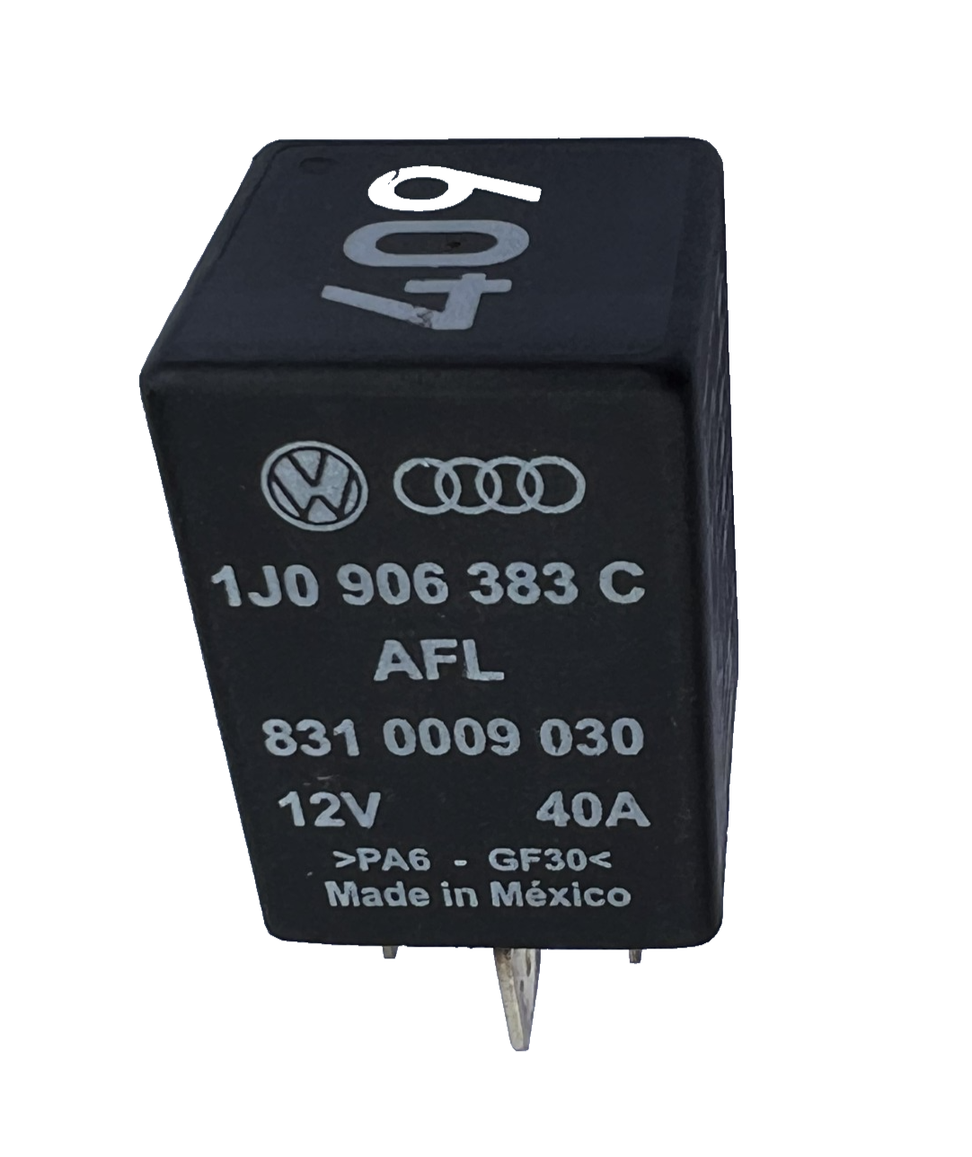 02 Volkswagen Cabrio 2.0L Fuel Pump Relay #409 OEM 1J0 906 383 C Black