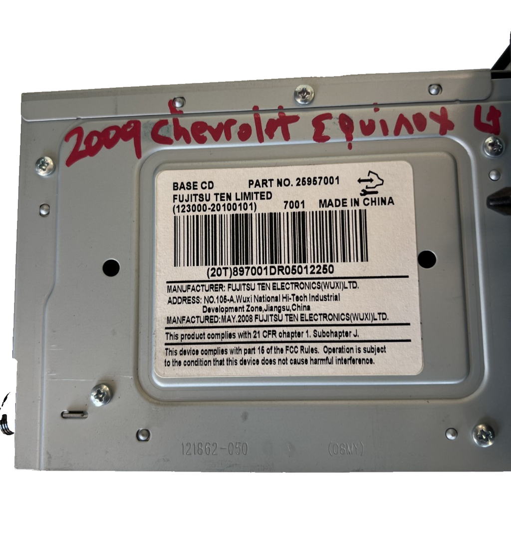 09 2009 Chevrolet Equinox AM FM CD Player Radio Receiver OEM 25957001