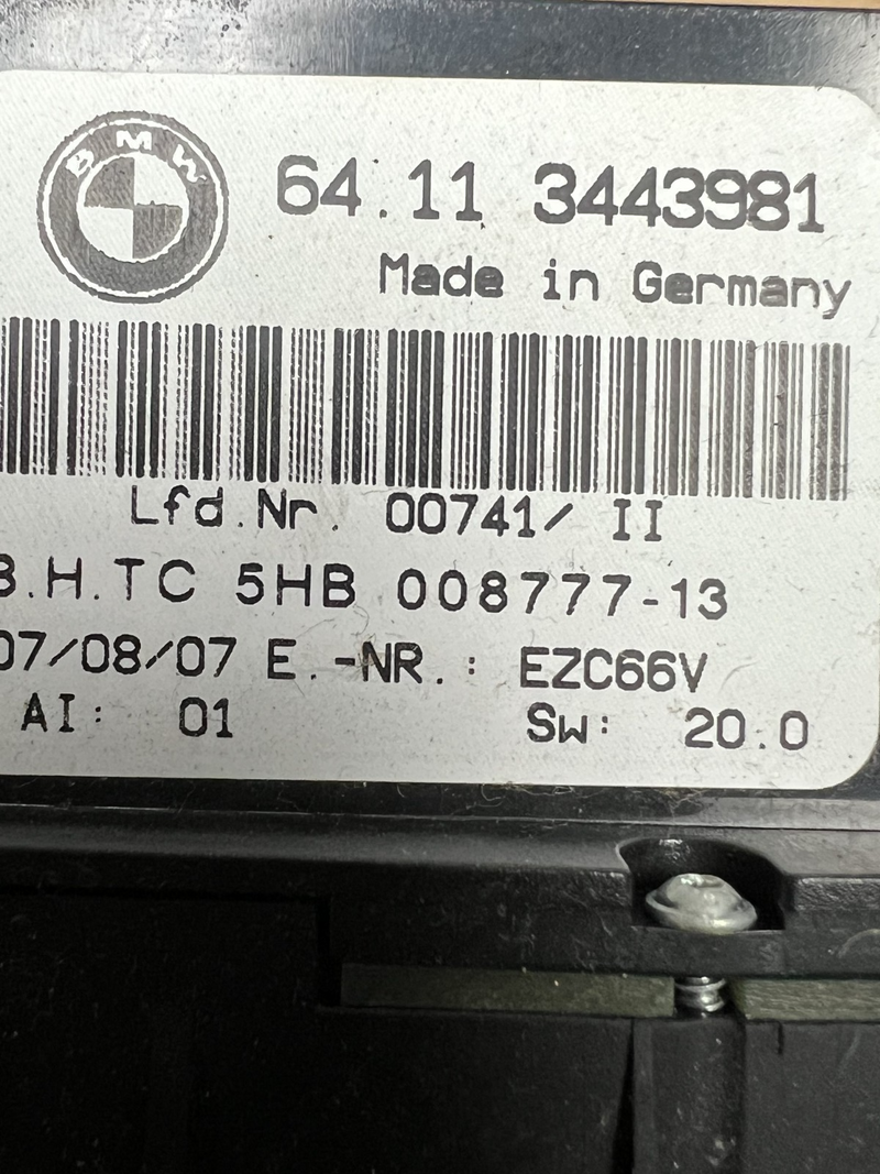 2004-2010 BMW E83 X3 AC Heater Temperature Climate Control Panel OEM 3443981