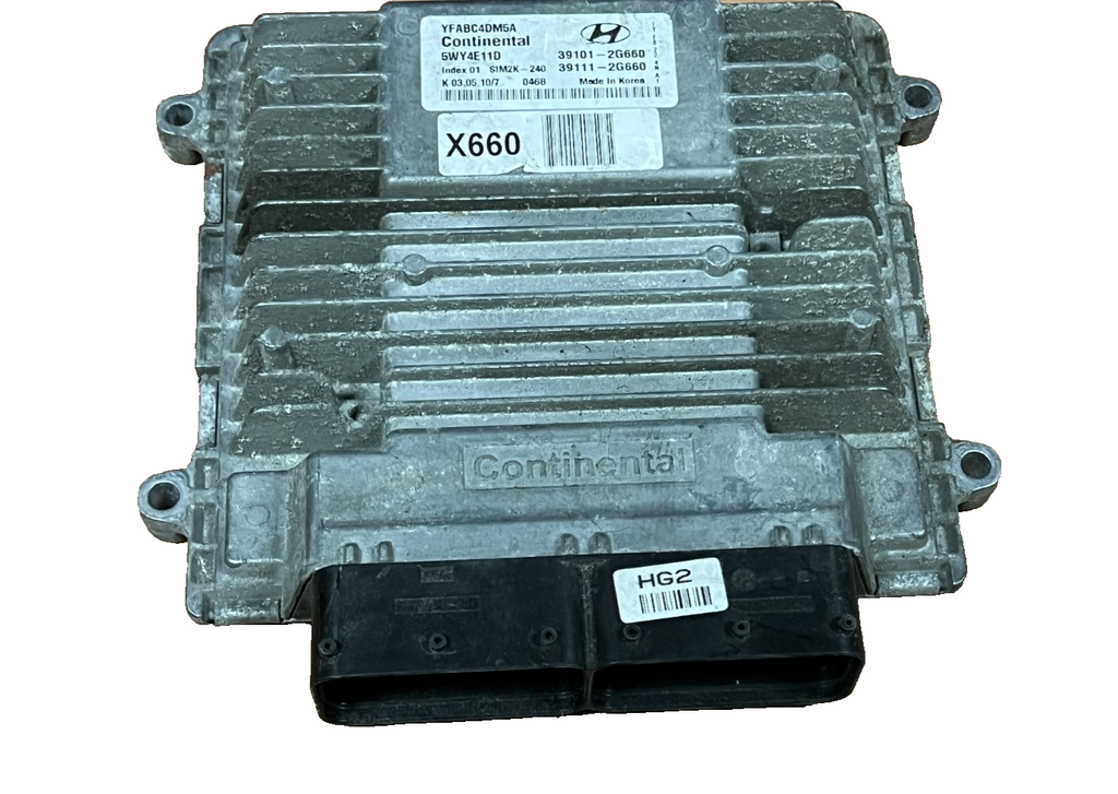 2011 Hyundai Sonata Computer Brain Engine Control Module 39101-2G660 39111-2G660