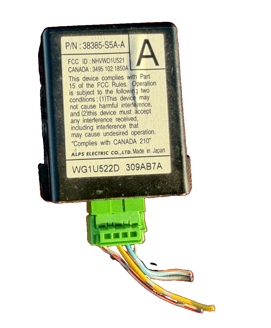 01 02 03 04 05 Honda Civic Keyless Entry Receiver Module 38385 S5A A, WG1U522D