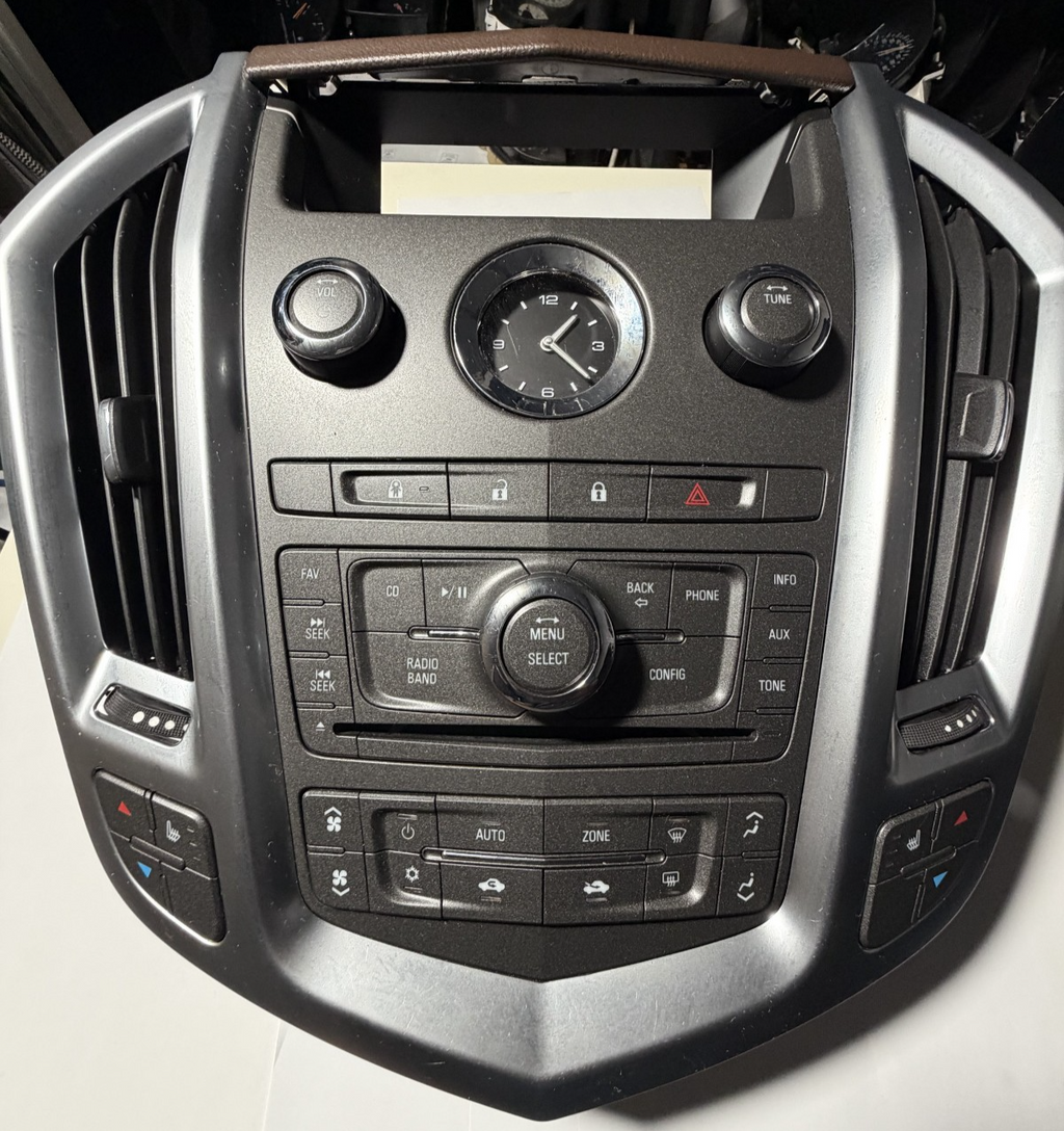 2010-2012 Cadillac SRX Navigation Radio Dash Vents Control Panel Bezel 20864868