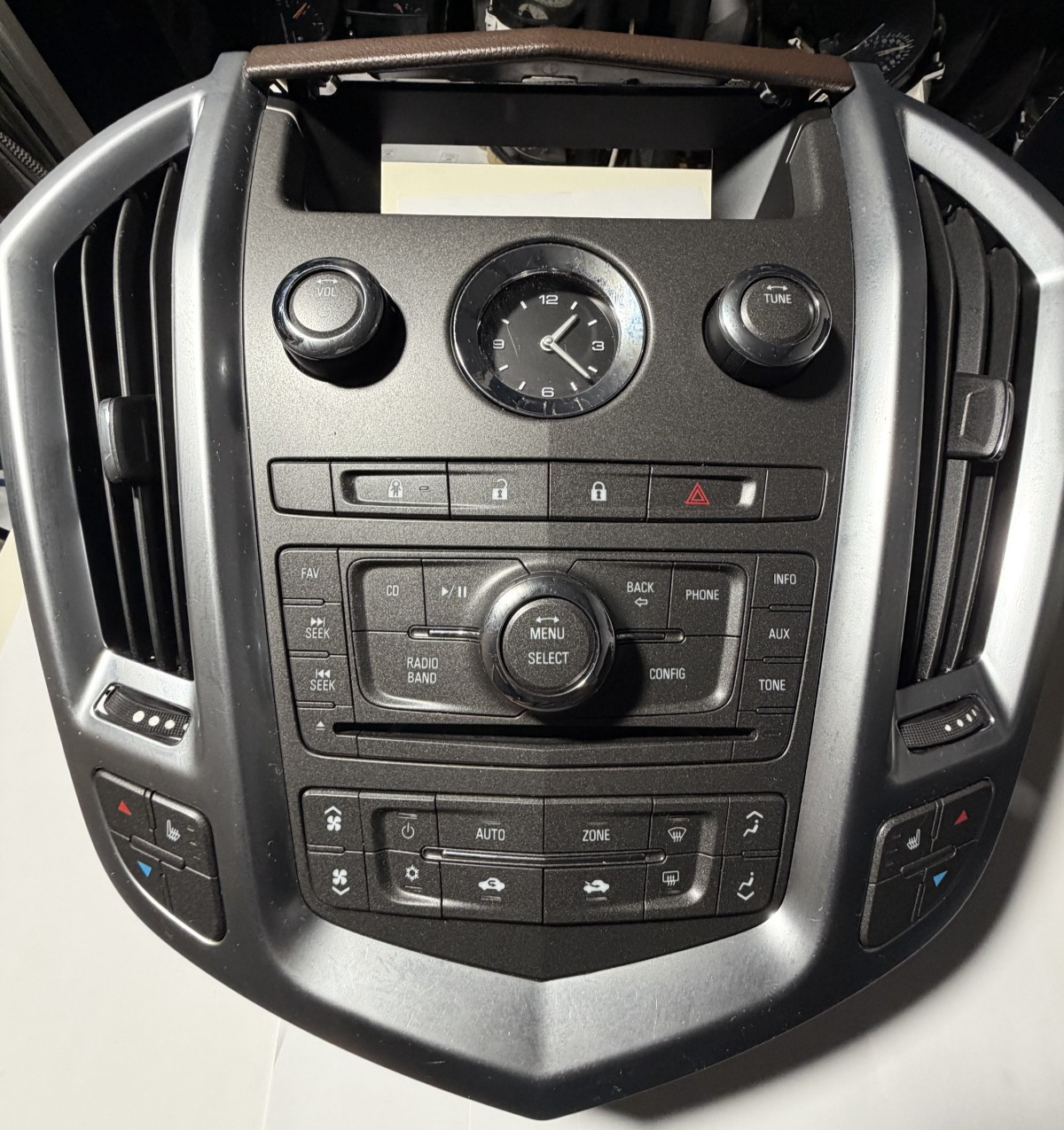 2010-2012 Cadillac SRX Navigation Radio Dash Vents Control Panel Bezel 20864868