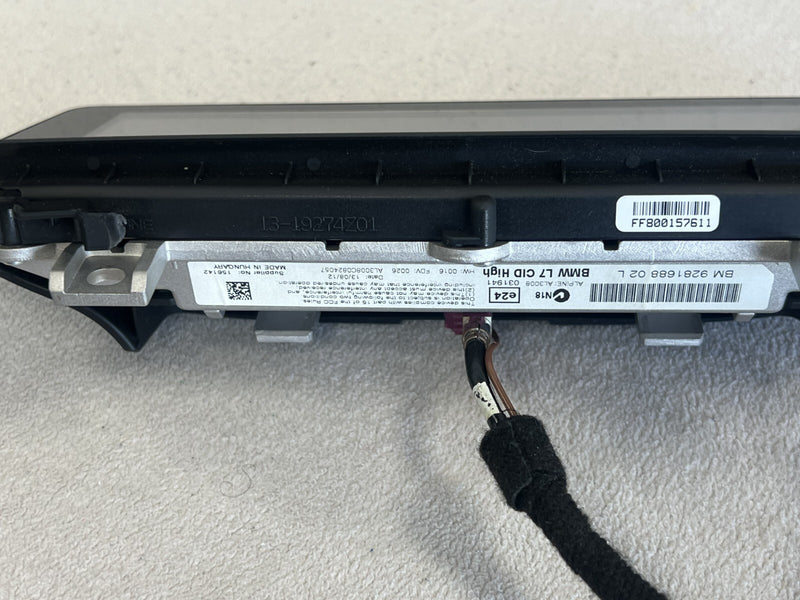 2012-2017 BMW 3 4 Series L7 CID Wide Screen GPS Navigation Info Display 9281688
