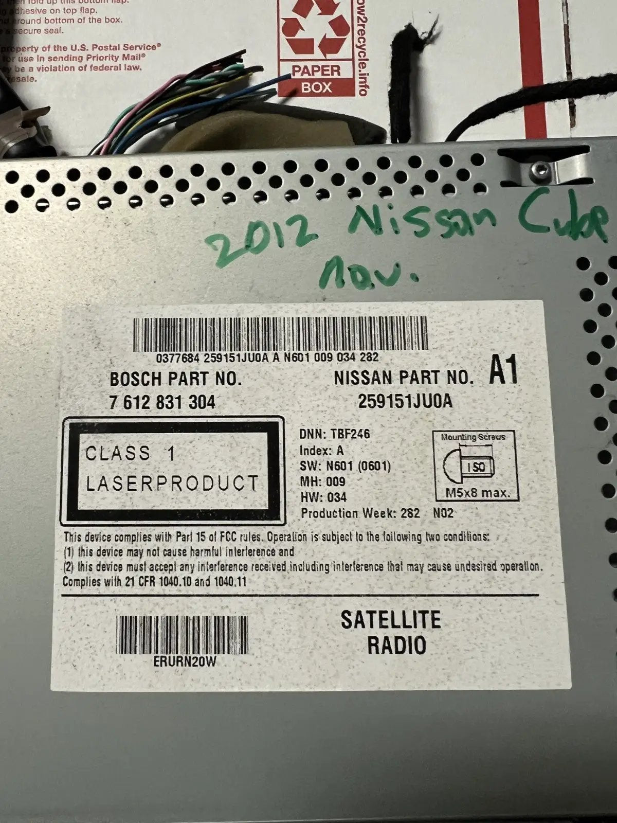 2012 2013 2014 12 13 14 Nissan Juke AM FM Stereo CD Receiver 259151JU0A by Nissan