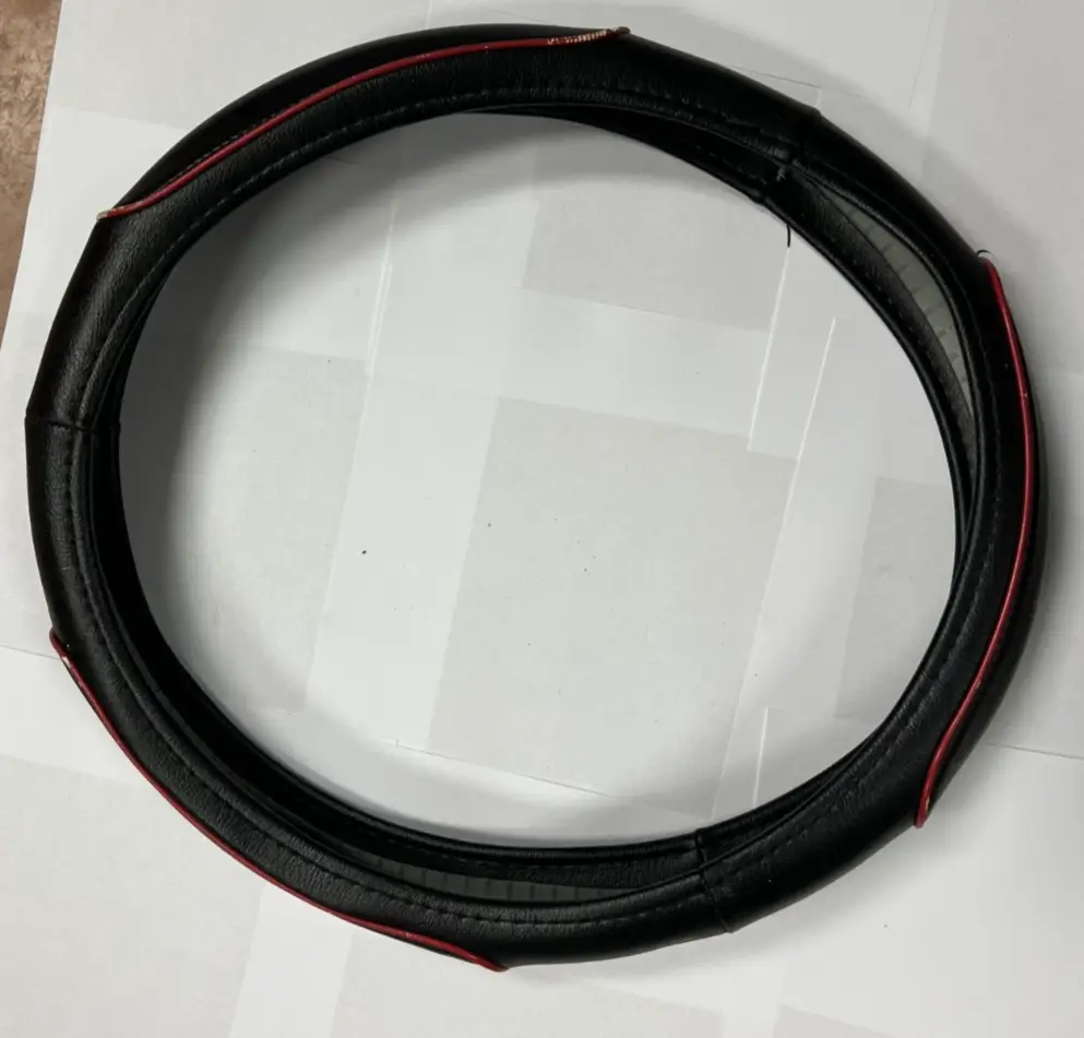 Steering Wheel Cover Black Red for Steering Wheel Protection by Unbranded