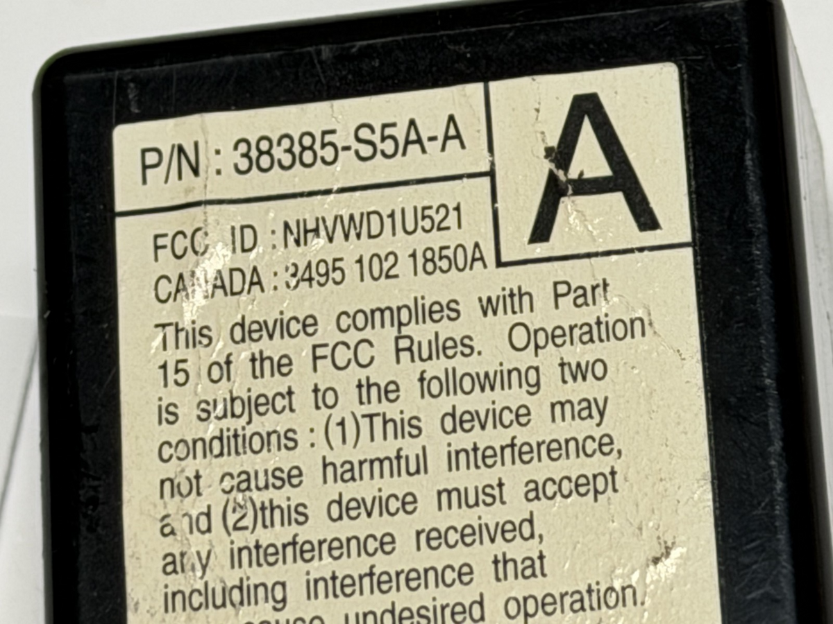 01 02 03 04 05 Honda Civic Keyless Entry Receiver Module 38385 S5A A, WG1U522C