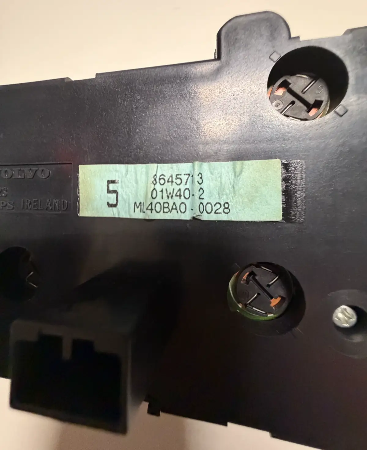 2001-2009 Volvo S60 XC70 V70 Headlight Fog Light Control Switch 8645713, ML40BA0 by Volvo