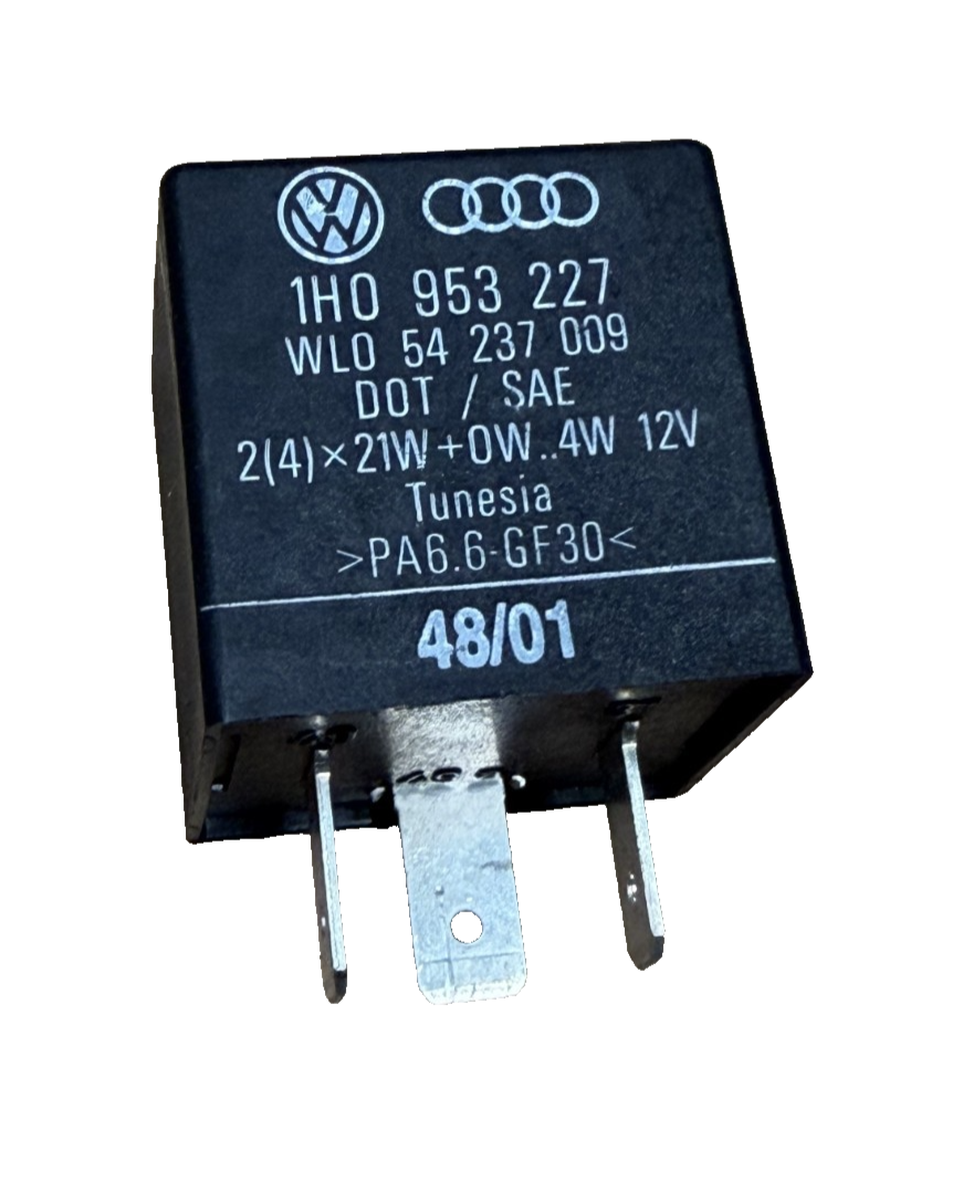 Audi Volkswagen Turn Signal Hazard Flasher Relay 12V 1H0 953 227 Black
