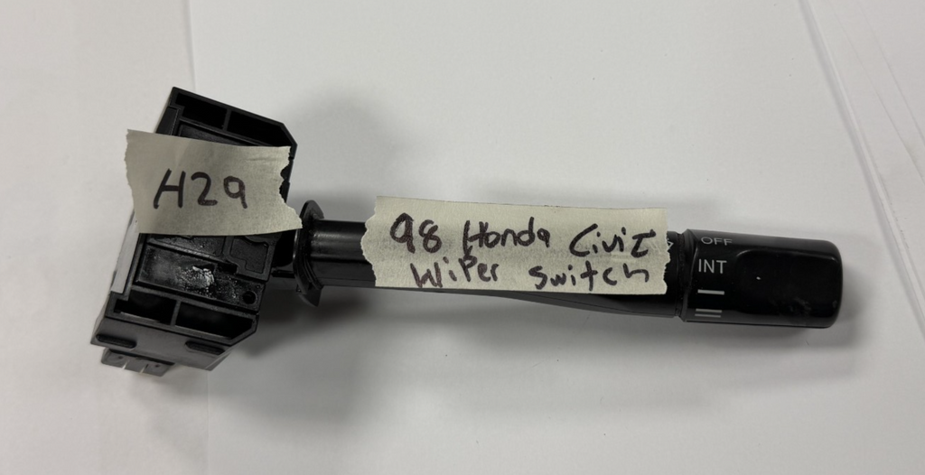 98 1998 Honda Civic Front Wiper Washer Control Switch Black