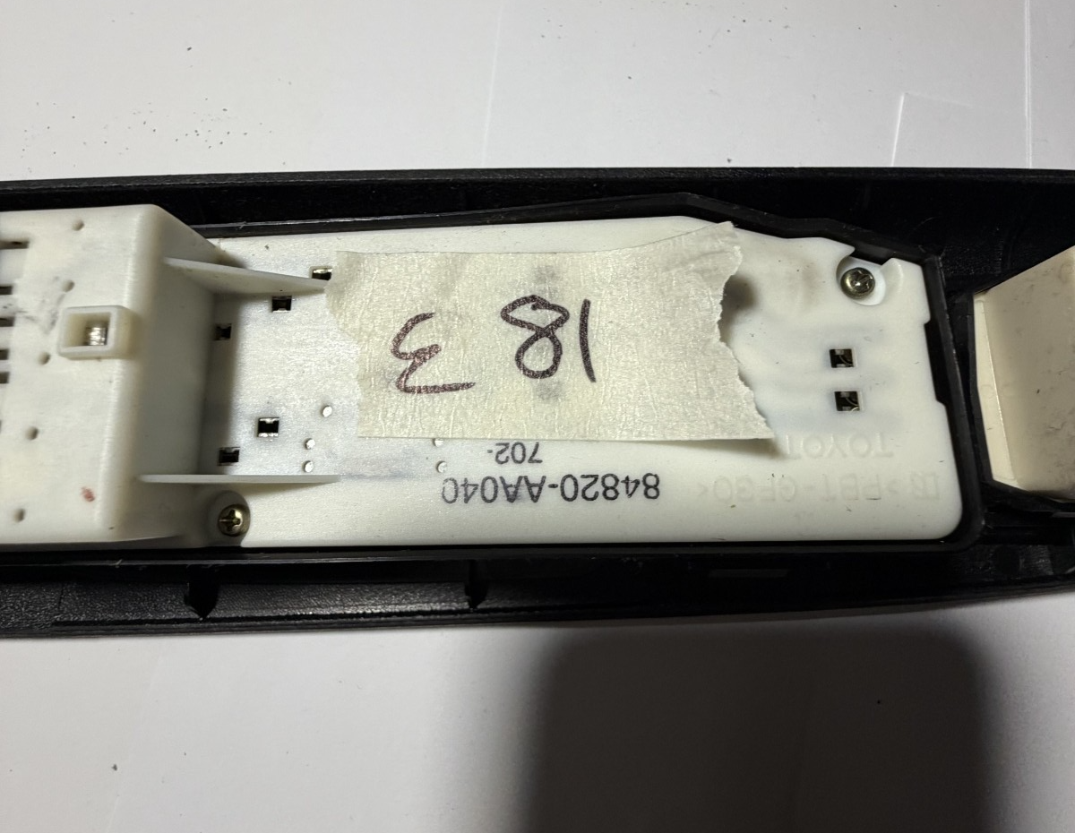 2002-2005 Toyota Camry Master Window Switch Left LH Driver 84820 AA040 Brown