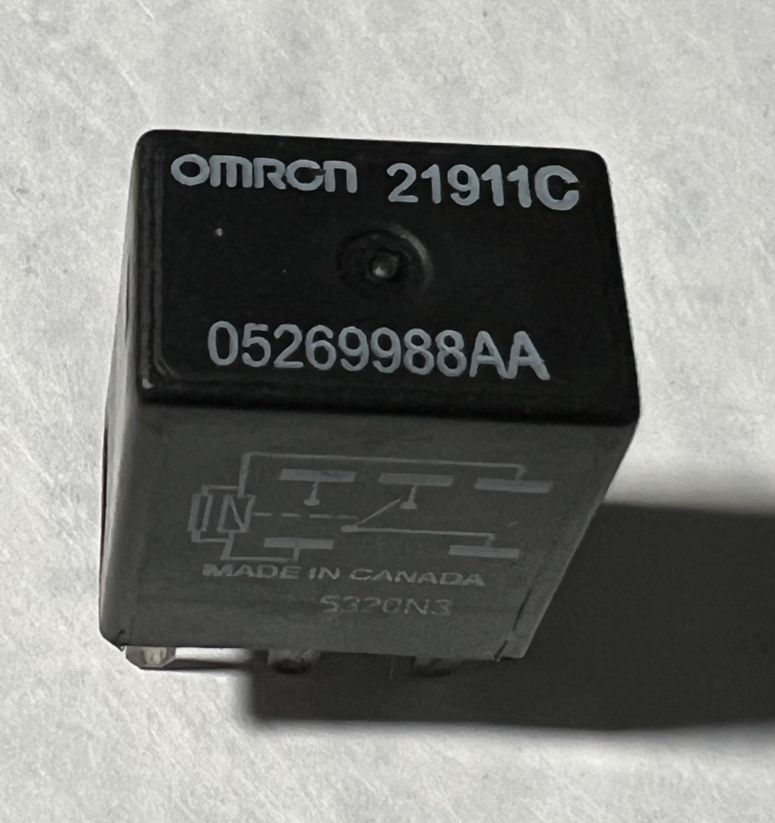 Omron 5 Pin Micro Relay 05269988AA fits 2006-2019 Dodge Charger Black