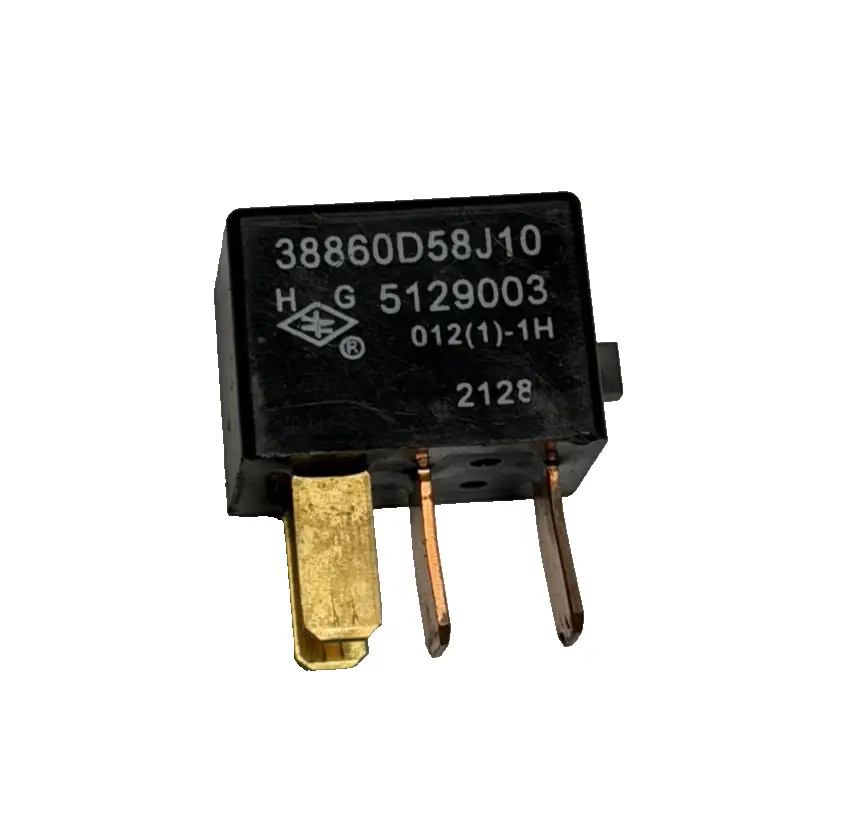 4 Pin Automotive Relay 012(1)-1H 38860D58J10, 5129003 Black by Unbranded