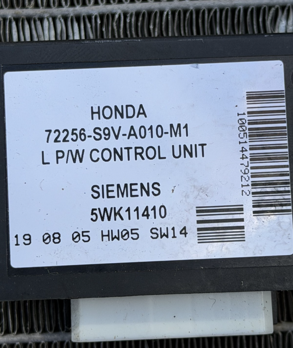 03 04 05 06 07 08 Honda Pilot Window L PW Control Module LH 72256 S9V A010 M1 by Honda