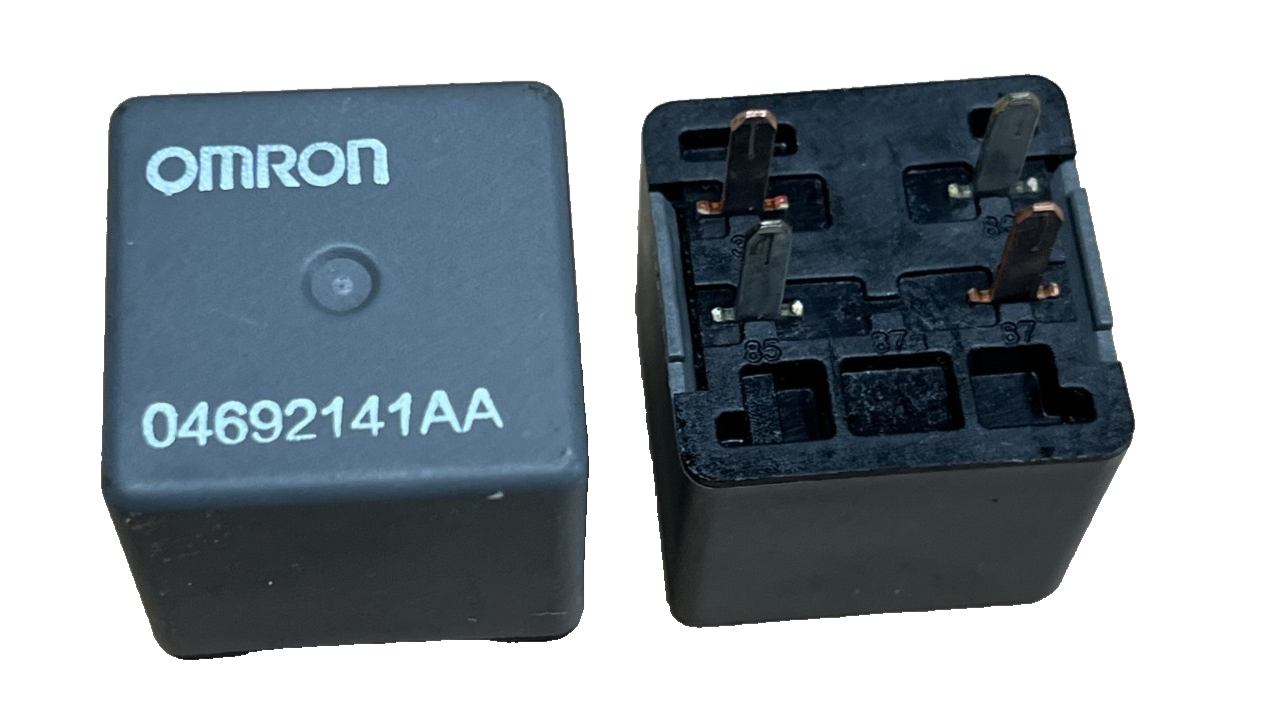 2pcs Genuine Omron 4 Pin Relay 04692141AA Black fits Chrysler Dodge Jeep