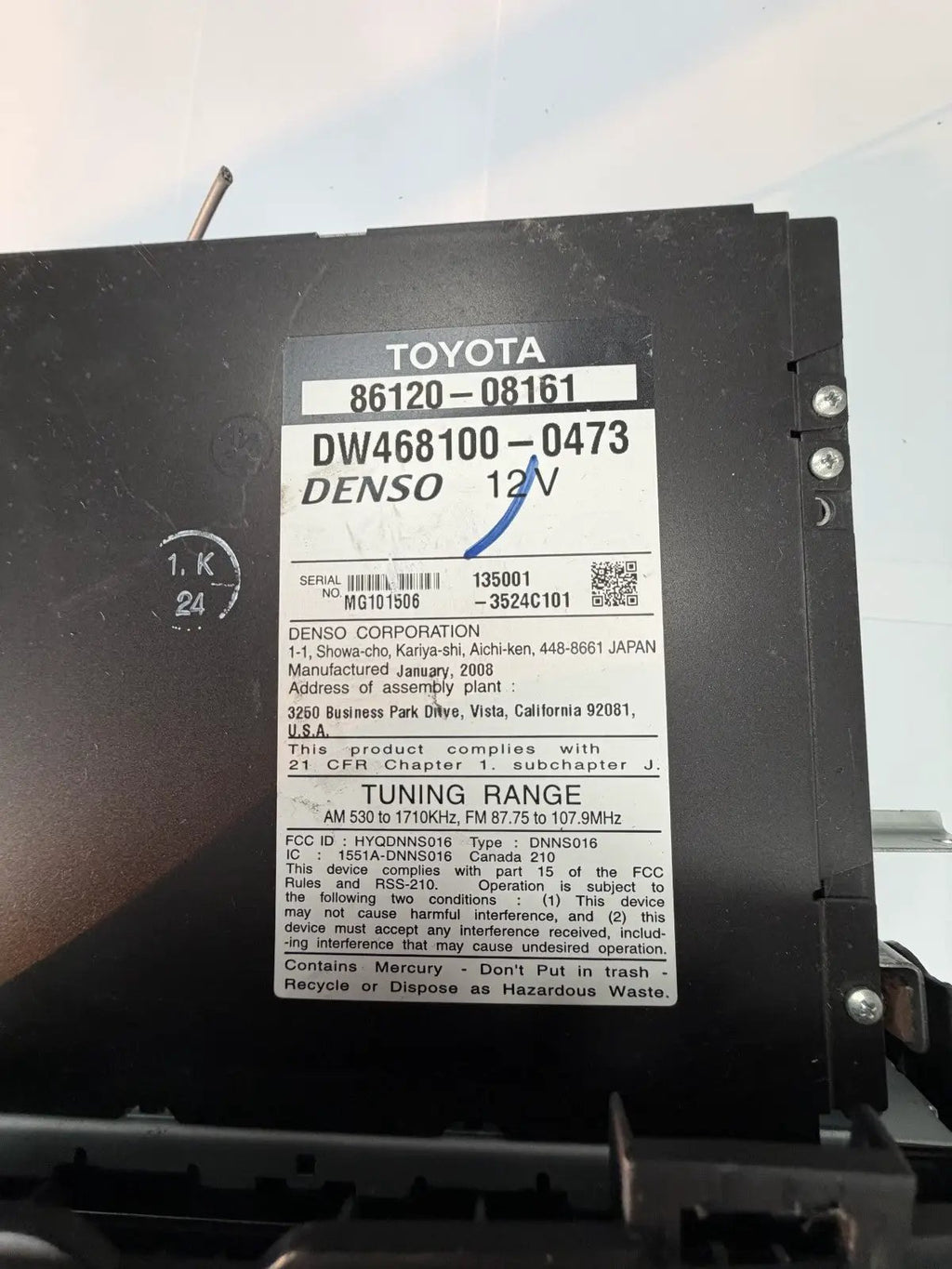 2006-2010 Toyota Sienna Navigation Radio Receiver 86120 08161, DW468100-0473 by Toyota