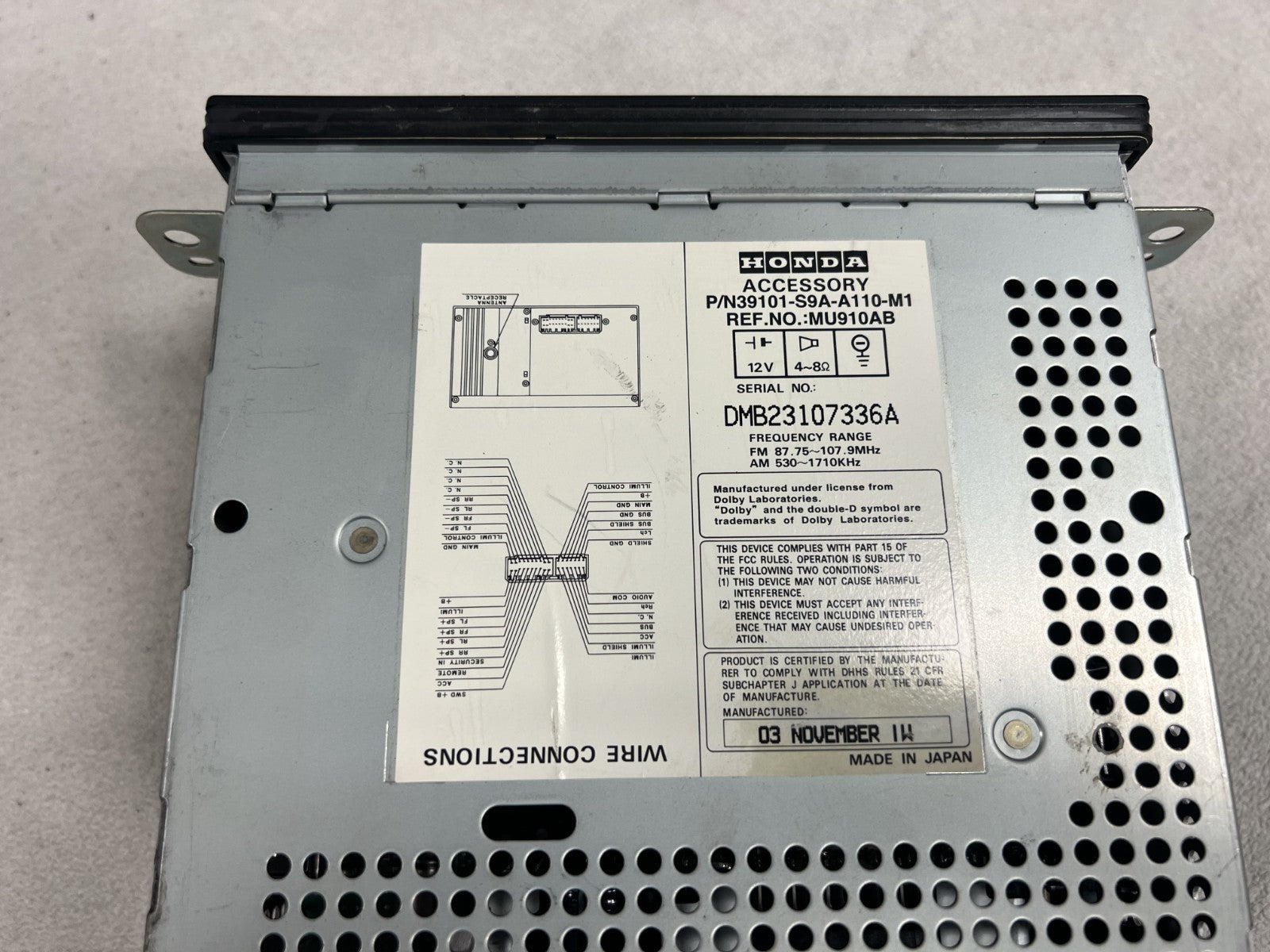 AM FM Radio CD Player Receiver 39101 S9A A110 M1 fits 2002 2003 2004 Honda CRV