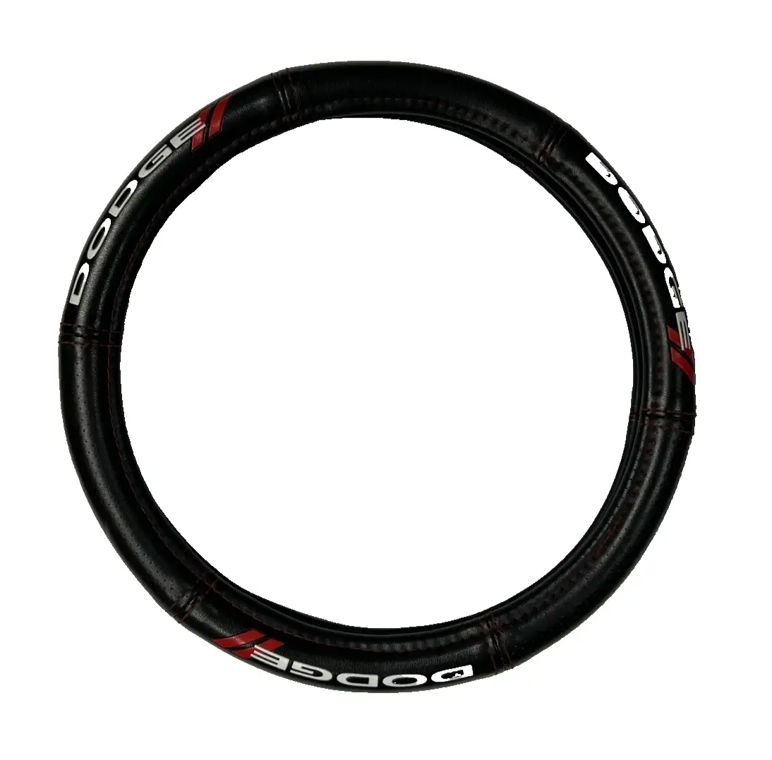 Universal Steering Wheel Cover for Dodge Car SUV Truck Van Black Red White by Unbranded