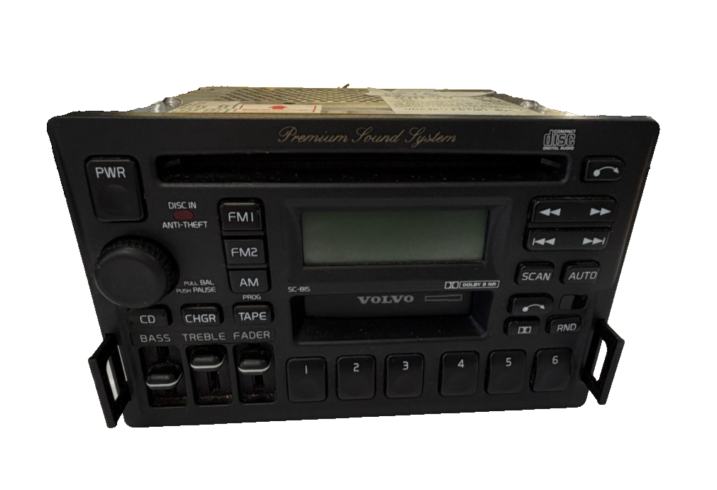 1996 1997 Volvo 960 CD Cassette Radio Receiver 12V 3533713 1, SC-815 Black