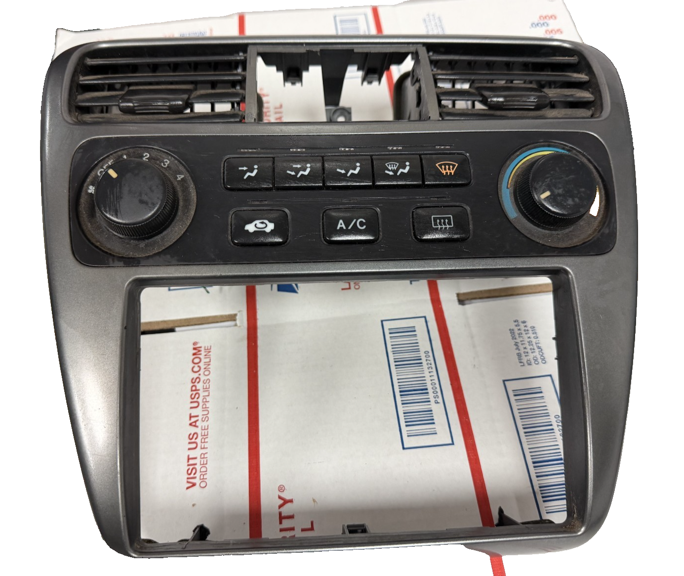 1998-2002 Honda Accord Dash Vent AC Heater Climate Control Switch Panel Black