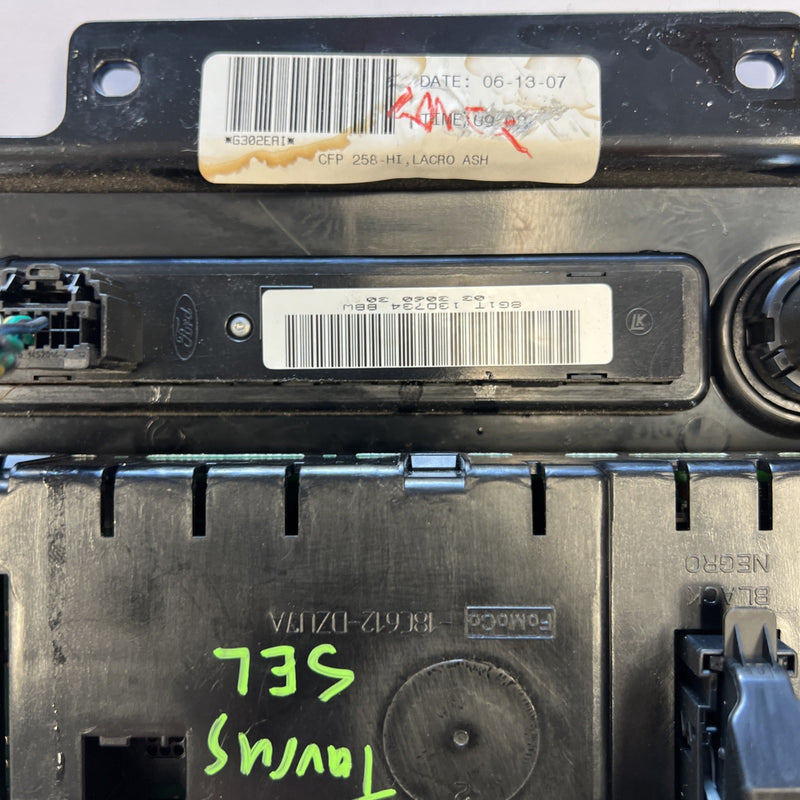 2008 2009 Ford Taurus SEL  AC HVAC Climate Temperature Control 18C612-DZU7A