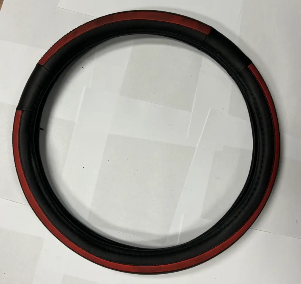 Steering Wheel Cover Black Red for Steering Wheel Protection Universal Fit by Unbranded