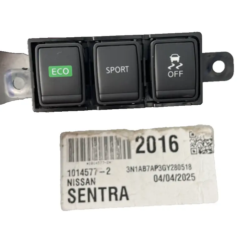 13-19 Nissan Sentra Dash Eco Sport Traction Control Off Switch OEM 1014577-2 by Nissan