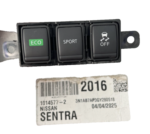 13-19 Nissan Sentra Dash Eco Sport Traction Control Off Switch OEM 1014577-2