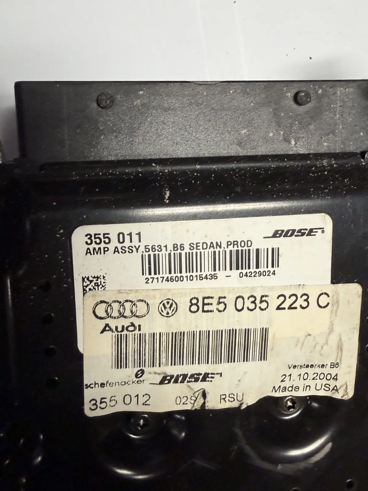 2005 2006 2007 2008 Audi A4 Quattro S4 RS4 Radio Amplifier Amp 8E5 035 223 C by Bose