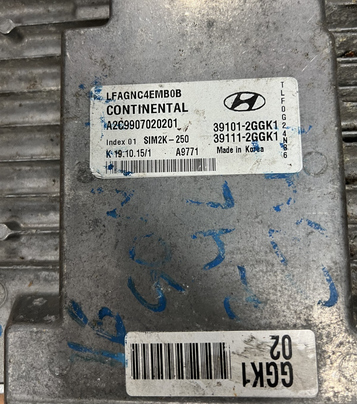 16 2016 Hyundai Sonata 2.4L Engine Computer Control Module OEM 39101-2GGK1