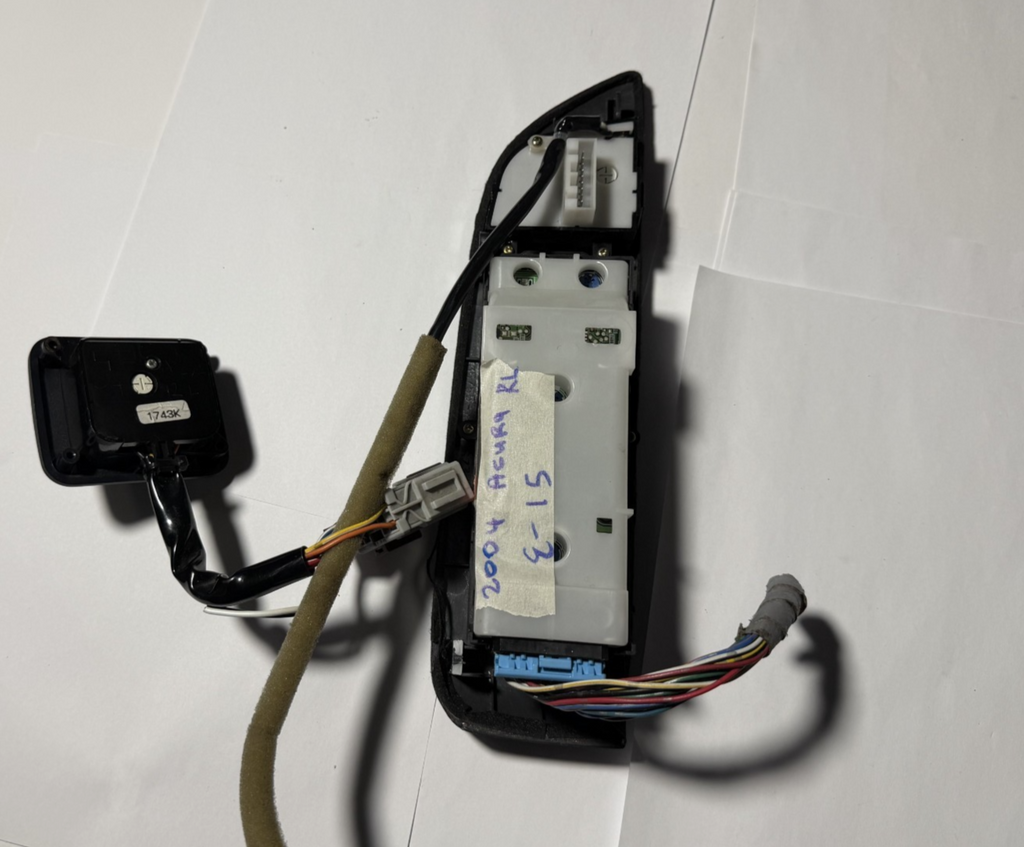 96 97 98 99 00 01 02 03 04 Acura RL Master Window Switch Left Driver Black