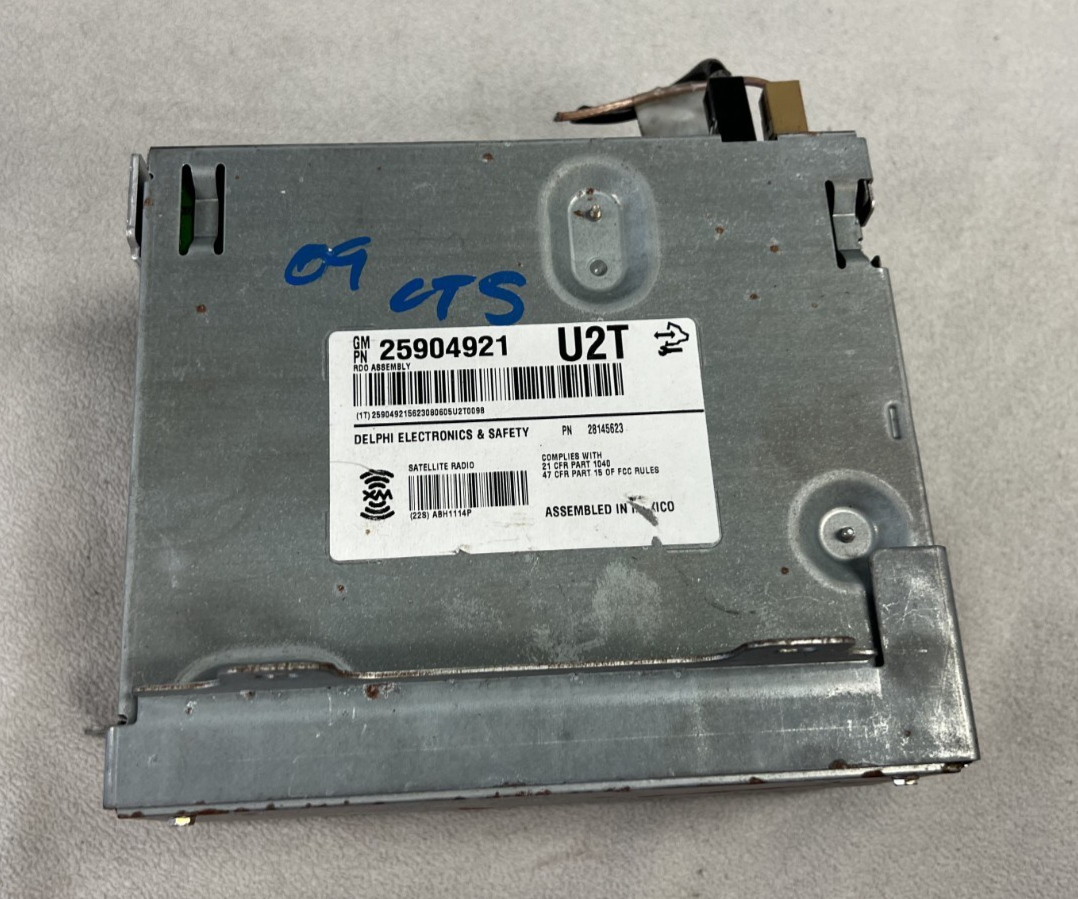 08-14 Cadillac CTS AM FM Radio Navigation 6 Disc CD Player 25904921, 28145623