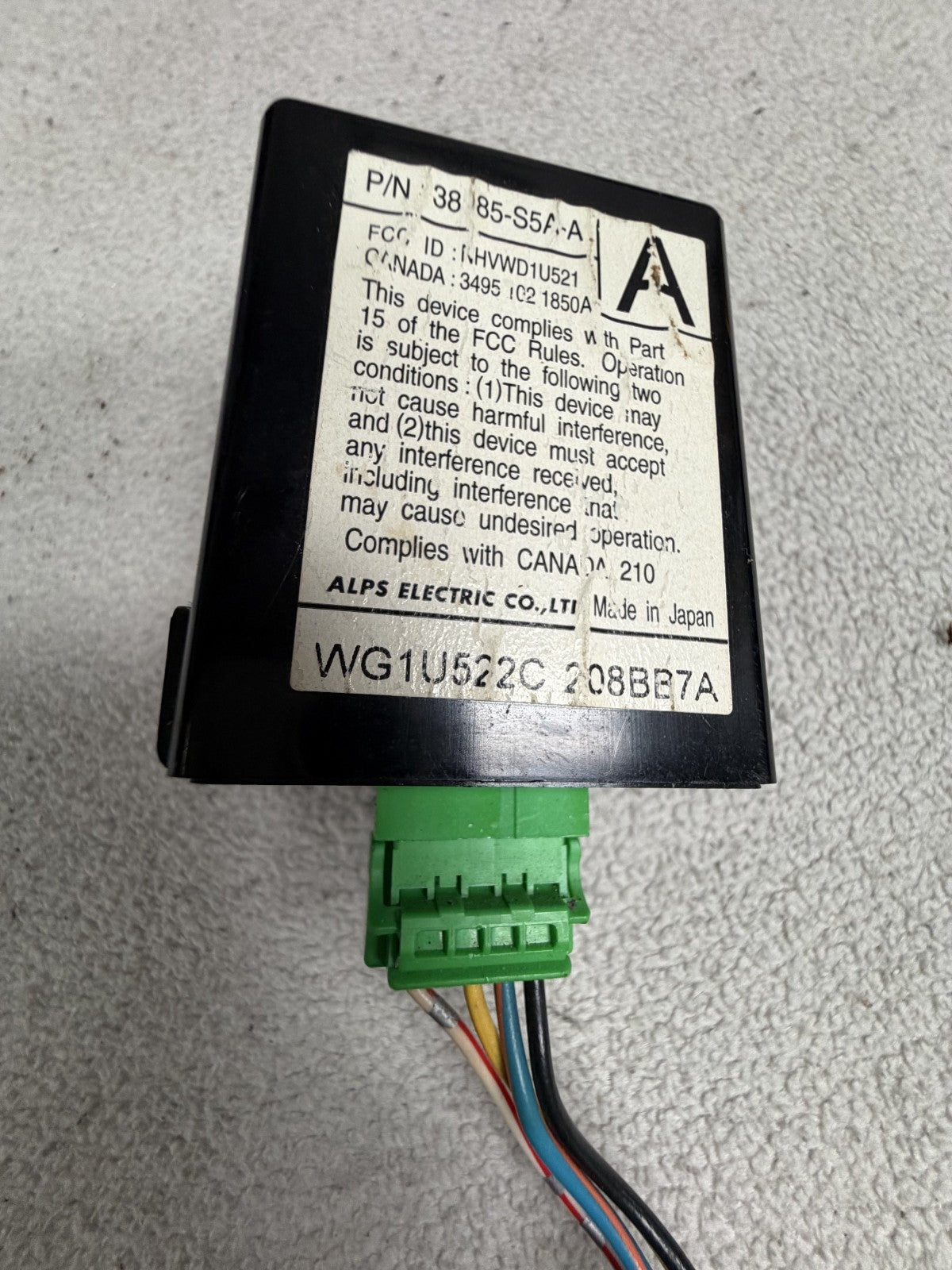 01 02 03 04 05 Honda Civic Keyless Entry Receiver Module OEM 38385S5AA WG1U522C