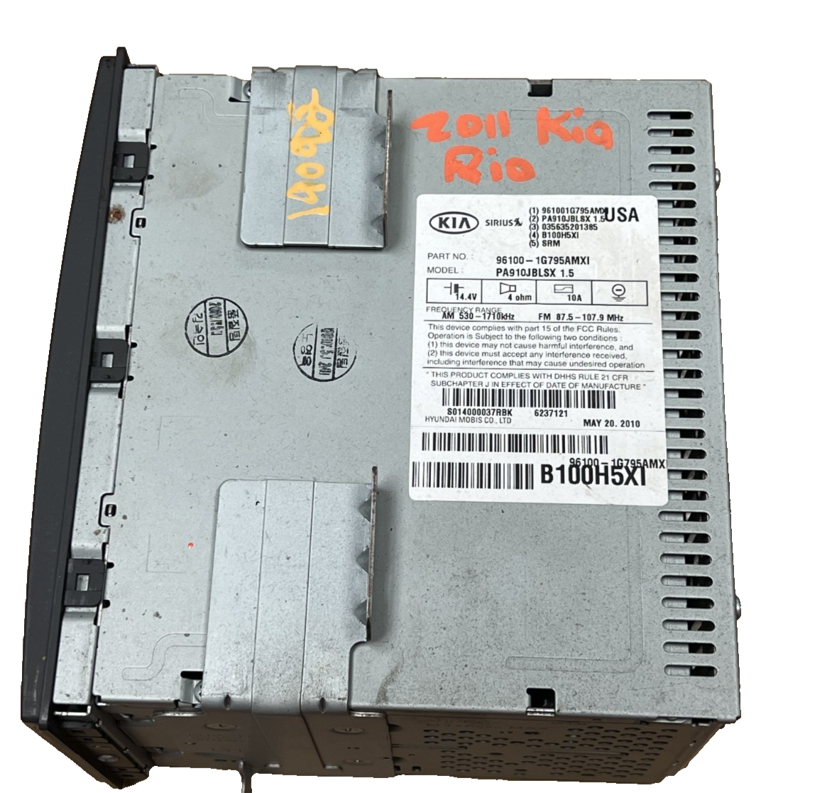 11 2011 Kia Rio CD Player Radio Receiver OEM 96100 1G795AMXI, PA910JBLSX