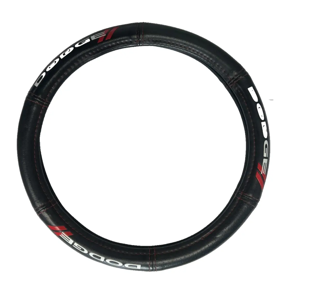 Universal Steering Wheel Cover for Dodge Car SUV Truck Van Black Red by Dodge