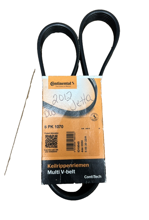 Continental Multi V-Belt Serpentine Belt 6PK1070 for 2012 Volkswagen Jetta