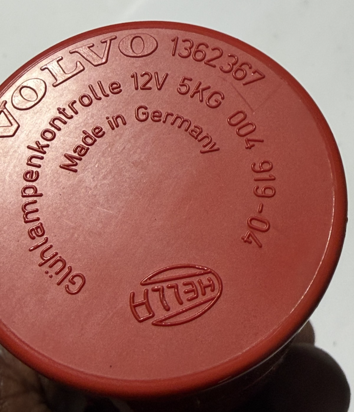 1986-1993 Volvo 240 Bulb Failure Relay 1362367, 5KG 004 919 04 Red