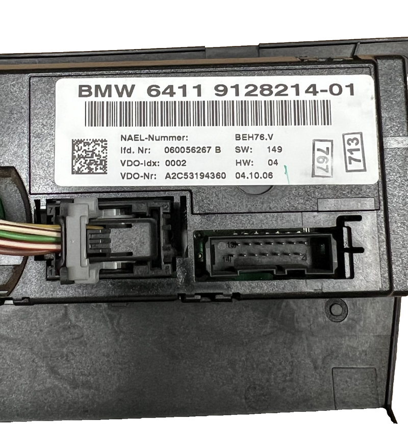 07 08 09 BMW 328i Sedan Wagon AC Heater Climate Temperature Control 9128214 01