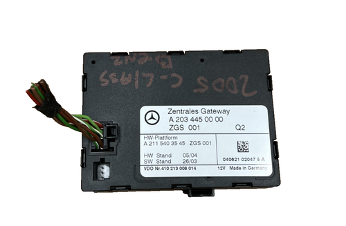 03-09 Mercedes W203 C230 Kompressor Central Locking Gateway Module A2034450000