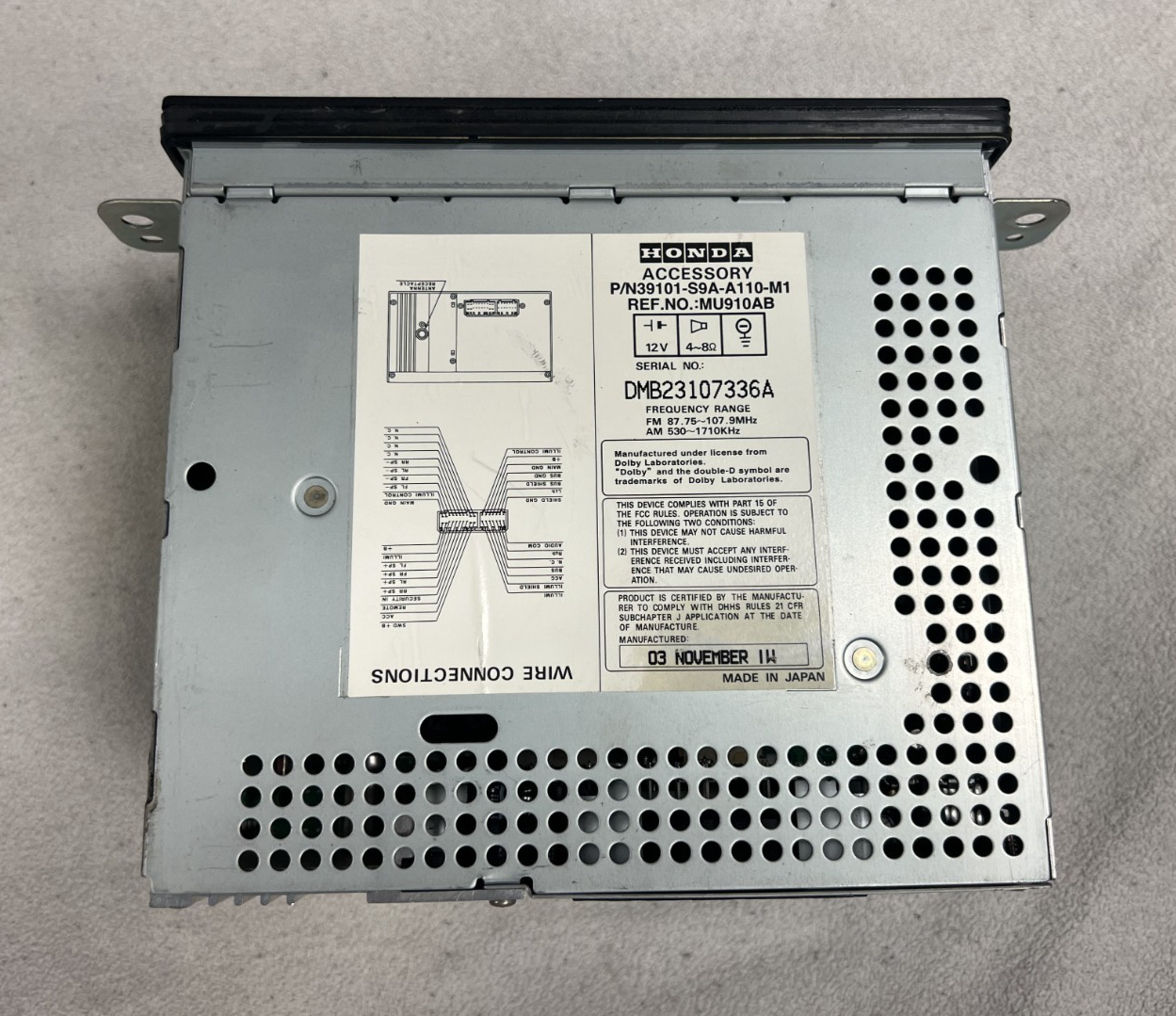 AM FM Radio CD Player Receiver 39101 S9A A110 M1 fits 2002 2003 2004 Honda CRV