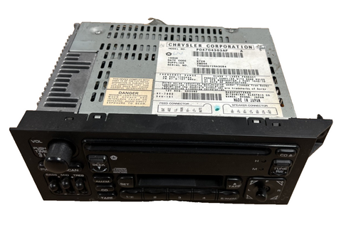 AM FM Radio Cassette CD Player Receiver 04704383AF for 98-00 Dodge Grand Caravan