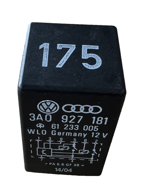 1999-2005 Volkswagen Jetta Accessory Power Relay 3A0 927 181 Black