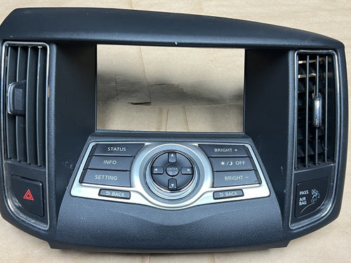 2009-2014 Nissan Maxima Radio Control Panel Bezel Trim OEM 9N00B-210451