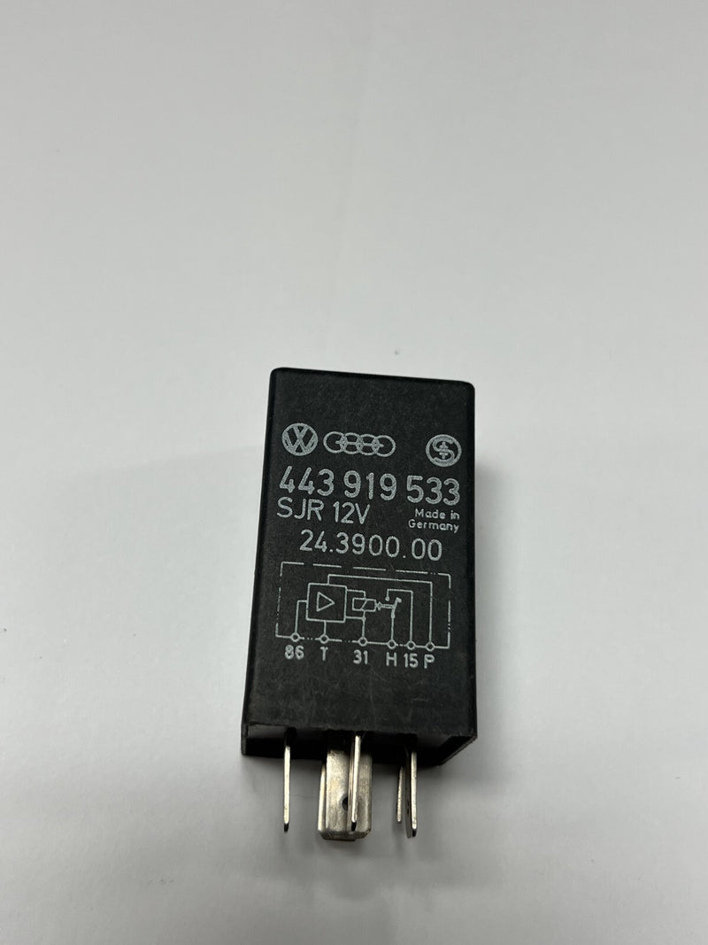 Volkswagen Audi Heated Seat Relay 12V OEM 443 919 533, 24.3900.00 Black